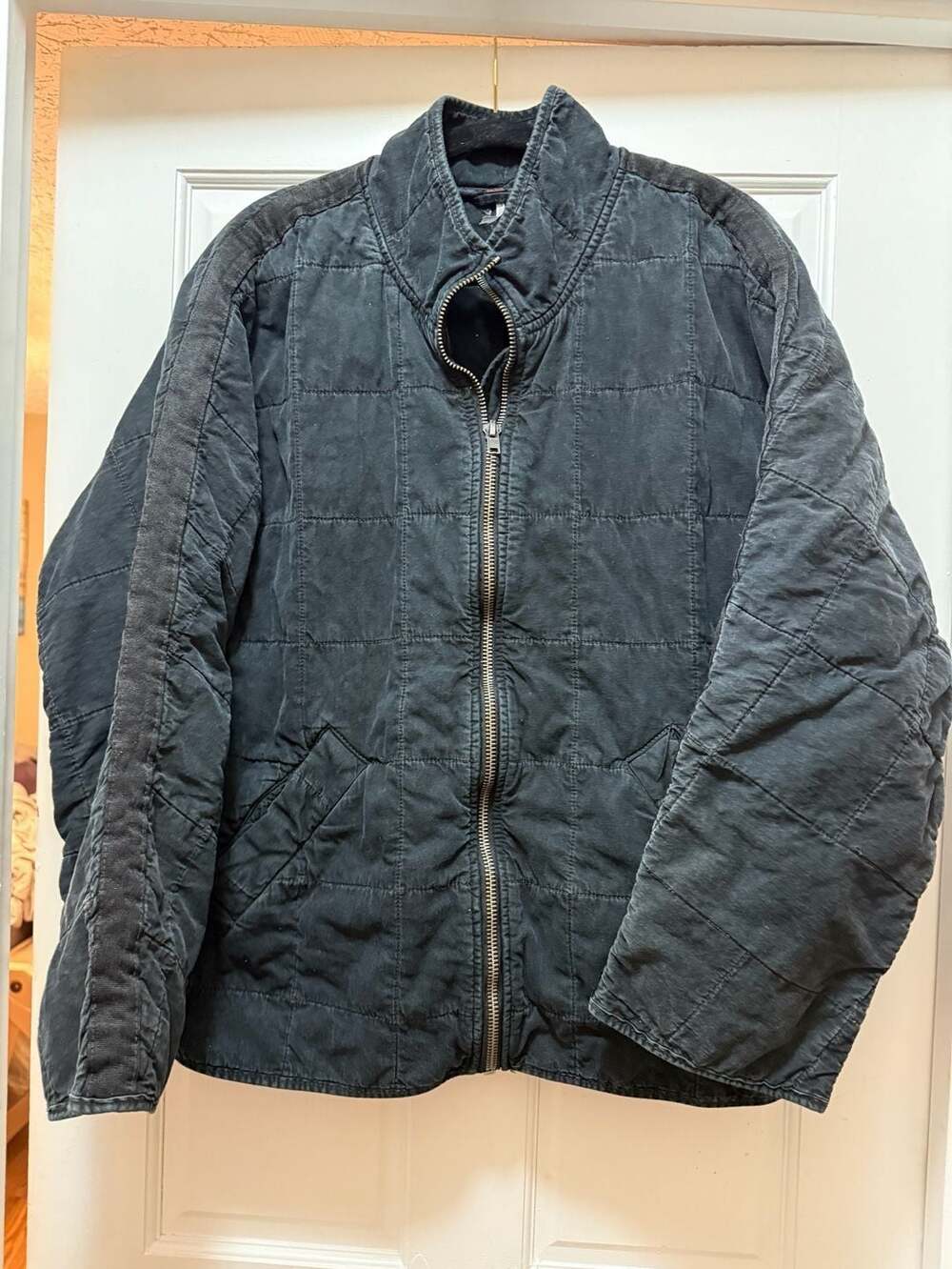 Free People Dolman Quilted Knit Jacket NavySize L